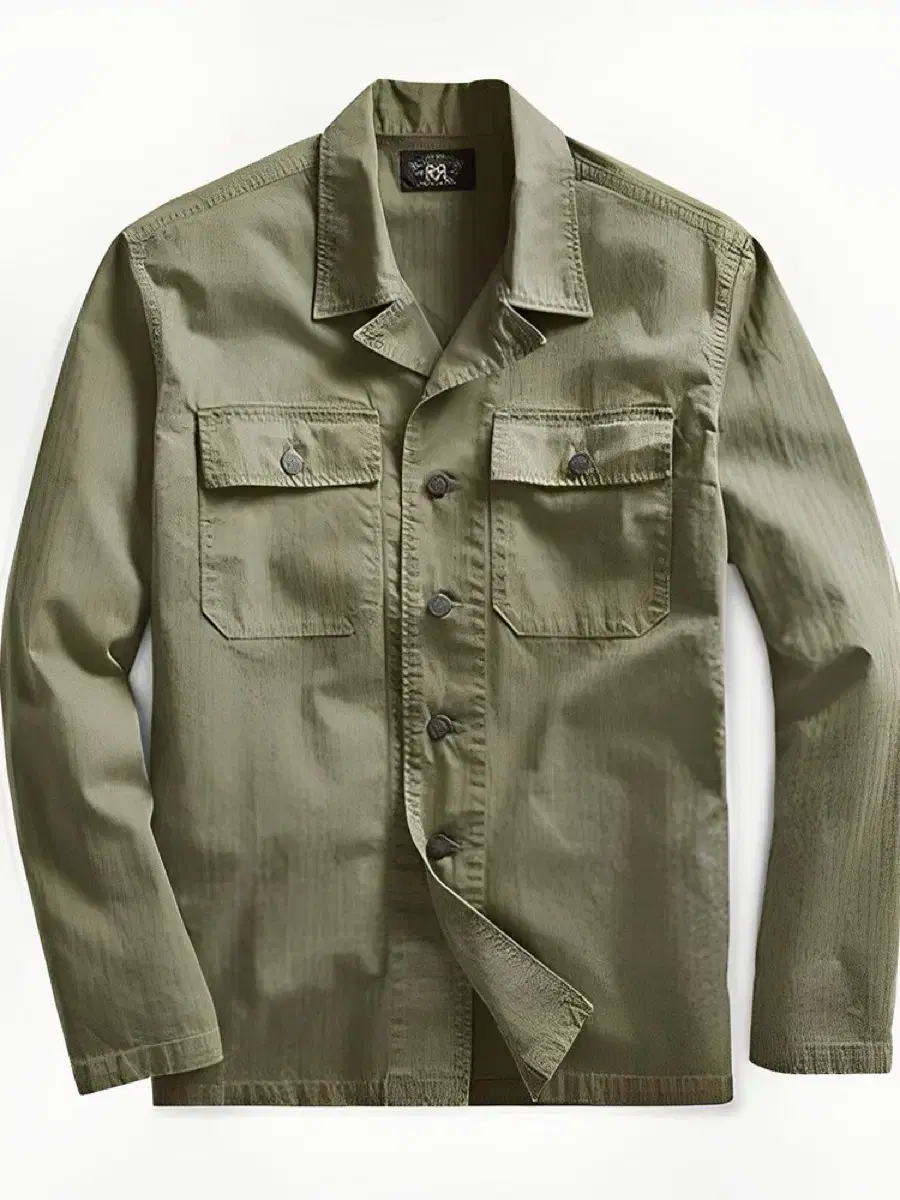 RRL HERRINGBONE TWILL SHIRT ダブルアールエル Double RL - Garment-Dyed Herringbone Twill Workshirt - Dark Olive